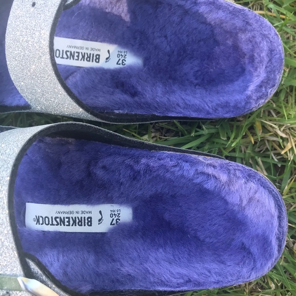 Birkenstock glitter shearling line sz 37(6-6.5) - Picture 6 of 6